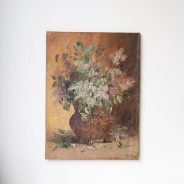 Still Life with Lilacs Oil Painting | Dated 1889