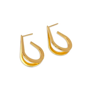 Talia Two | Curved Droplet Earrings