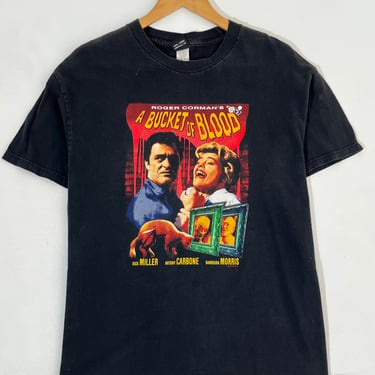 Vintage Roger Corman's &quot;A Bucket of Blood&quot; Movie Promo T-Shirt Sz. L