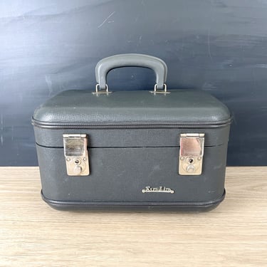 XtraLite dark gray train case - vintage suitcase 