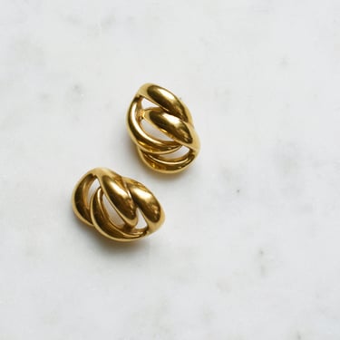 vintage 90s gold knot earrings 