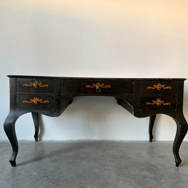 Italian Louis XV Neoclassical - Style Hand Painted Desk 