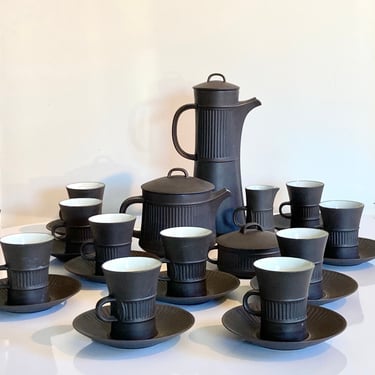 Dansk Flamestone tea and coffee set for 10 by Jens Quistgaard 