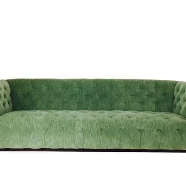 #3071 Milo Baughman Tufted Sofa with Plinth Base