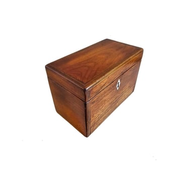 18th/19th Century English Georgian Period Mahogany Tea Caddy Antique Table Box 