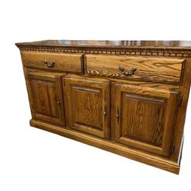 Oak Server Buffet Sideboard Cabinet w Tooth Molding EK221-252
