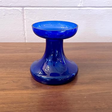 Vintage Cobalt Blue Glass Bud Vase In The Style Of Alfred Taube 