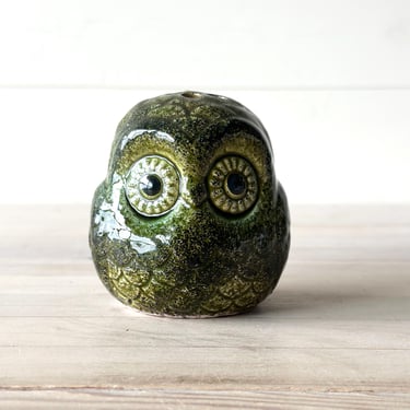 1970’s MCM Owl Figurine Incense Burner 3.5 Inches  Tall 