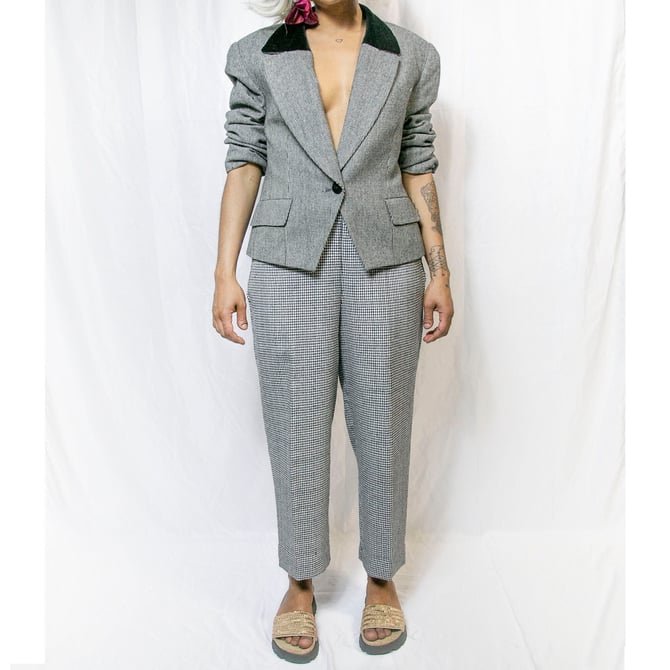 Curated Houndstooth notched single-breasted blazer [MADE IN USA] 