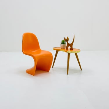 Space age  set of Junior Kids Chair by Verner Panton for Vitra, 2006 with flower table -set 1970s 