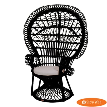 Single Classic Peacock Black  Chair