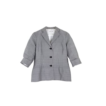 Sale/Vintage Oscar De La Renta Gingham Silk Jacket size 10 