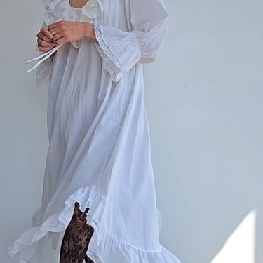 Lace Ruffle Cotton Gown (M)