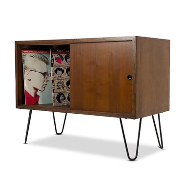 Walnut Lane Record Cabinet, Circa 1968 - *Please ask for a shipping quote before you buy. 