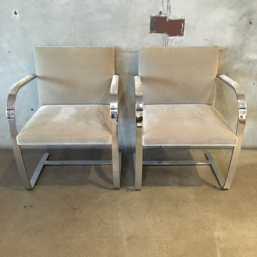 Pair of Mid Century Modern Brno Chrome Chairs by Knoll #2