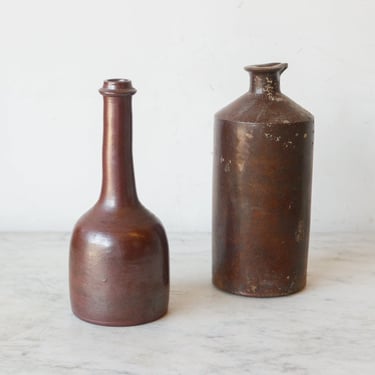 Pair of Stoneware Bottles