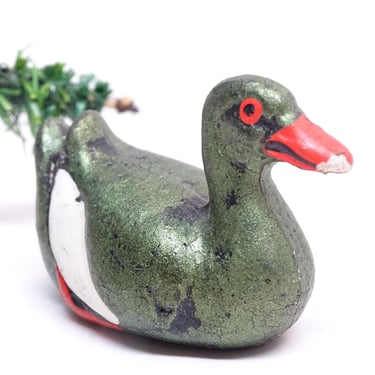 Antique 1940's German Toy Duck, Hand Painted Composite Body, GERMANY 
