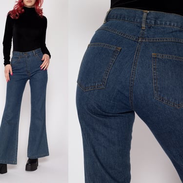 Petite XS 90s Dark Wash Denim Flared Jeans 25