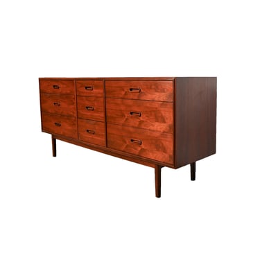 Walnut Credenza Long Dresser 9 Drawer Chest Jack Cartwright Founders Furniture Mid Century Modern 