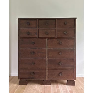 Large organic brutalist modern cherry dresser chest of drawers-shipping not included 
