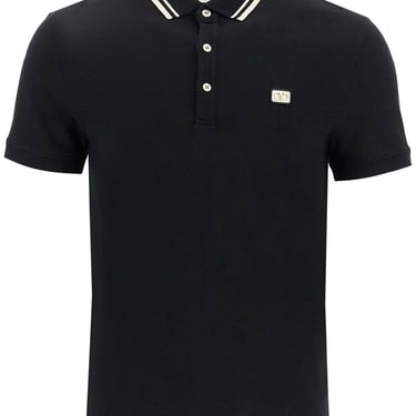 Valentino Garavani Regular Fit Polo Shirt With Vlogo Patch Men