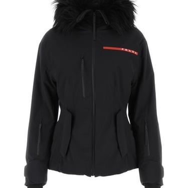 Prada Woman Black Re-Nylon Ski Jacket