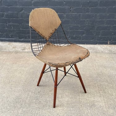Mid-Century Modern Charles Eames Eiffel Base Swivel Chair for Herman Miller, c.1950’s 