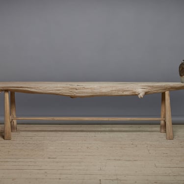 Long Sculptural Teak Dining Table from Java