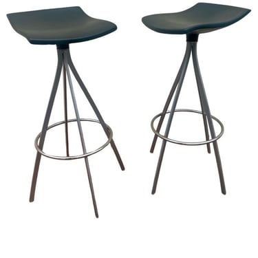 Pair of Postmodern stools Designed by Jorge Pensi for Mobles 114 Barcelona