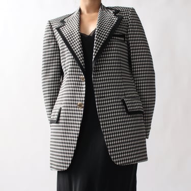 70s Tailored Gingham Jacket