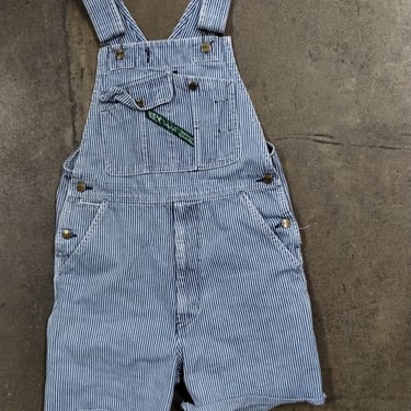 30x4 80's Key Imperial Denim Cutoff Railroad Overalls 1960s Boro Sashiko Repaired Farmer Trendy Halloween Costume Mechanic 