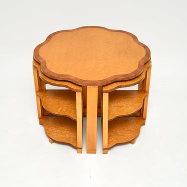 Art Deco Birds Eye Maple Nesting Coffee Table