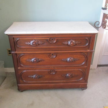 Marble Topped Victorian Dresser