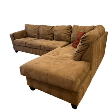 Klaussner Home Furnishings 2 pc Micro Suede Sofa Sectional Couch KV232-44