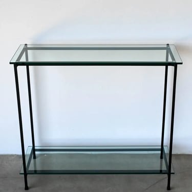 Iron and Glass Console Table, ca. 1960
