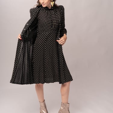 1940’s Black Polka Dot Dress &amp; Jacket Set