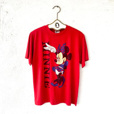 Vintage Minnie Mouse Disney Tshirt Shirt Red Top 