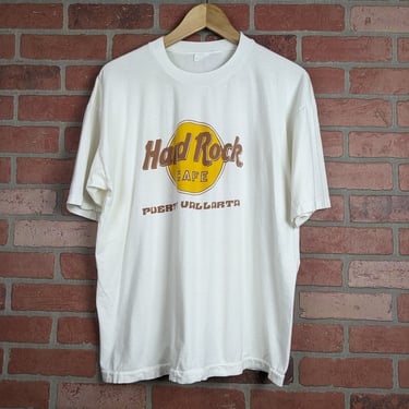 Vintage 90s Very Soft Hard Rock Puerto Vallarta ORIGINAL Restraunt Tee - Extra Large 