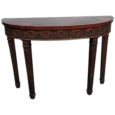 Adams Style Demilune Console Table