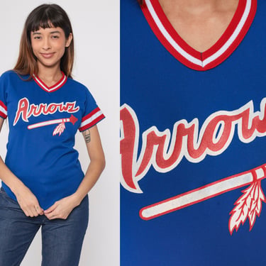 Maillot de baseball vintage années 90 années 00 logo de démarrage blanc