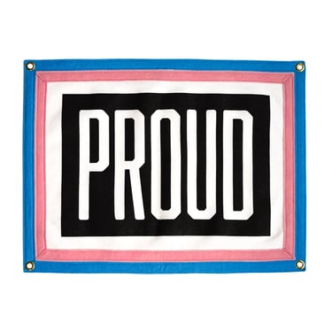Trans Proud Camp Flag