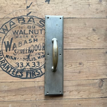 Antique Russwin Lenox Nickel Plated Door Pull 