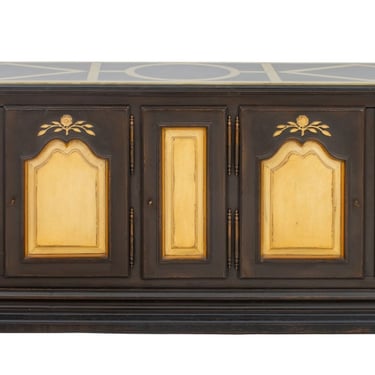 Roundtree Venetian Style Ebonized 5-Door Credenza