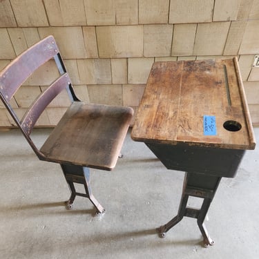 Vintage School Desk with Chair