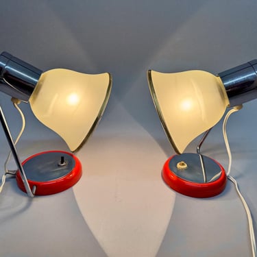 Pair of Mid-century Table Lamps, Czechoslovakia 