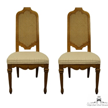 Set of 2 HERITAGE FURNITURE Italian Neoclassical Tuscan Style Cane Back Dining Chairs 