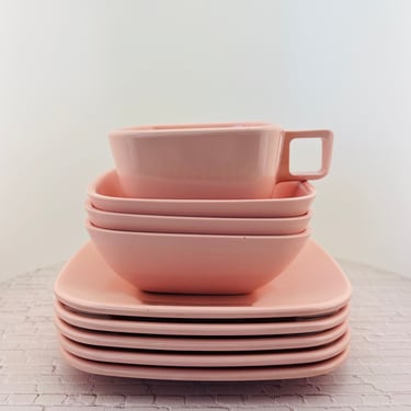 Vtg Brookpark Bubblegum Pink Melamine Dishes, sold individually 