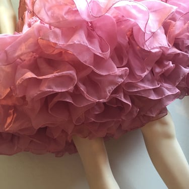 Mystic Mauve Pinks - Vintage 1950s 1960s Antique Mauve Pink Crinoline Petticoat Double Layer - S/M 