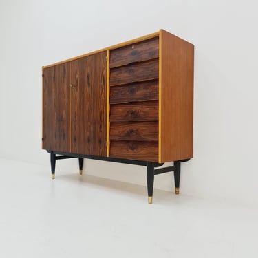 Mid Century Modern Danish highboard teak by Sven Andersen, 1960s 