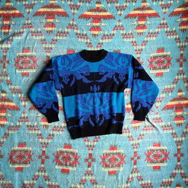Vintage 80s Permit Symmetrical Crewneck Sweater 